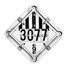 Labelmaster 126Ct-M9 Vehicle Placard Flipchart, Aluminum, 13 1/2 In W X 13 1/2