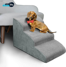 3 Steps High Density Foam Dog Stairs Ramps Non Slip Pet Steps for Older Dogs