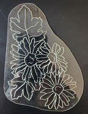 1970's ORIGINAL Captain Frog Traditional Vintage Acetate Tattoo Stencil Flowers