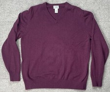 L.L. Bean Vintage Men's Maroon V-neck Long Sleeve Sweater Size XL Reg