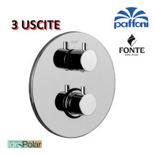 MISCELATORE TERMOSTATICO INCASSO DOCCIA 3 USCITE VIE PAFFONI LIGHT LIQ019 CR