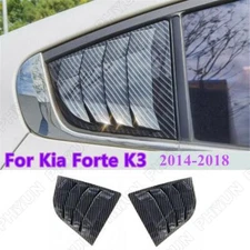 2Pcs Carbon Fiber Side Vent Window Scoop Louver Cover For Kia Forte K3 2014-2018