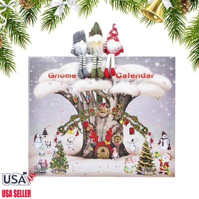 2024 Christmas Gnome Advent Calendar 24PCS Gnome Decor Xmas Gonk Countdown US