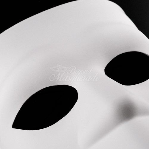 Máscara de cara blanca sin pintar Máscaras de mascarada de bricolaje Fiesta de disfraces de Halloween Cara completa - Imagen 5 de 6