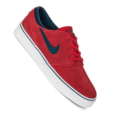 nike sb janoski university red canvas skate shoes