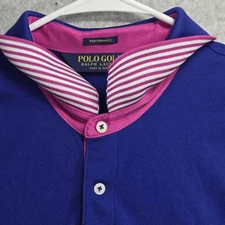 Polo Golf Ralph lauren Shirt Performance Pink Blue XL Pima Cotton