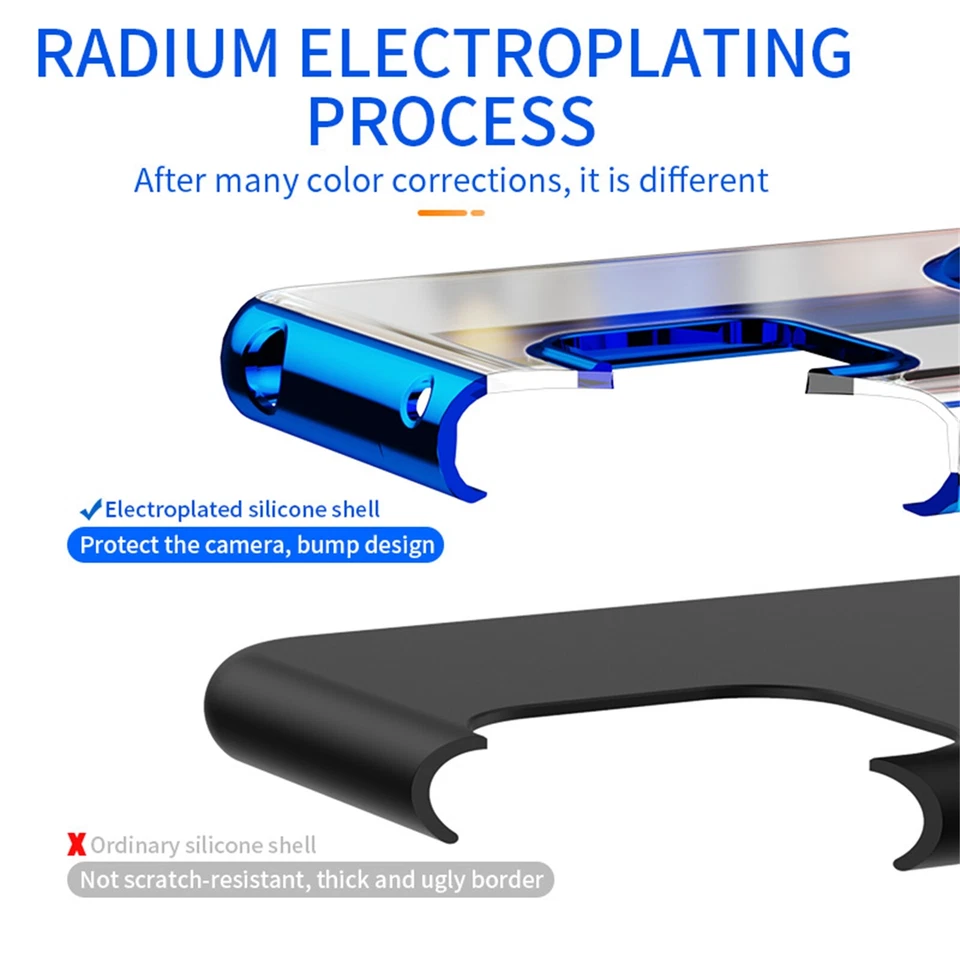 Para Google Pixel 9 Pro XL/8/7 Enchapado a Prueba de Golpes TPU Estuche Anillo Soporte Cubierta Transparente Foto 4 de 4