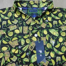 WILLIAM MURRAY Mens 3XL XXXL POLO SHIRT LEMON LIFE COCKTAIL VODKA PERFORMANCE