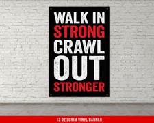 Motivational Quote Wall Art - Home Gym Decor - Weightlifting Banner