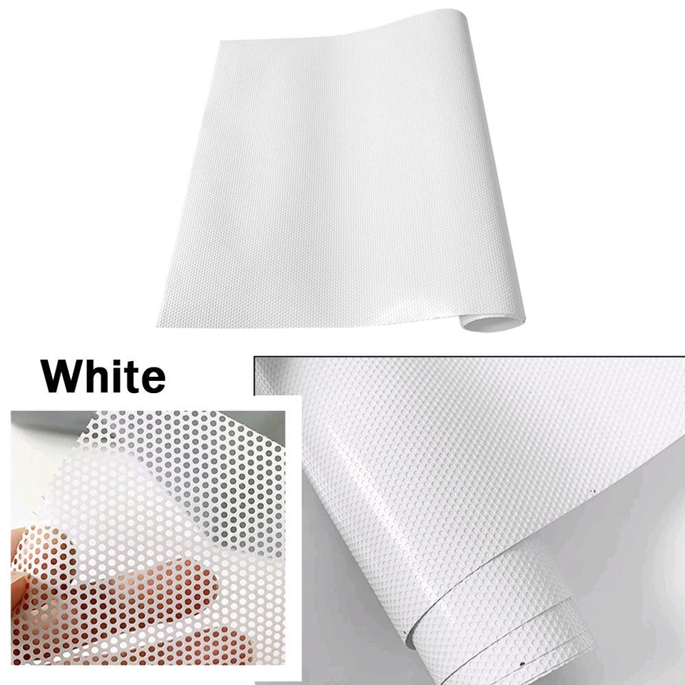 Vinilo blanco unidireccional visión tinte ventana coche película perforada pegatina accesorios Foto 3 de 4