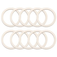 50Pcs 3 Inch Unfinished Wood Rings Flat Round Natural Wooden Ring Circle