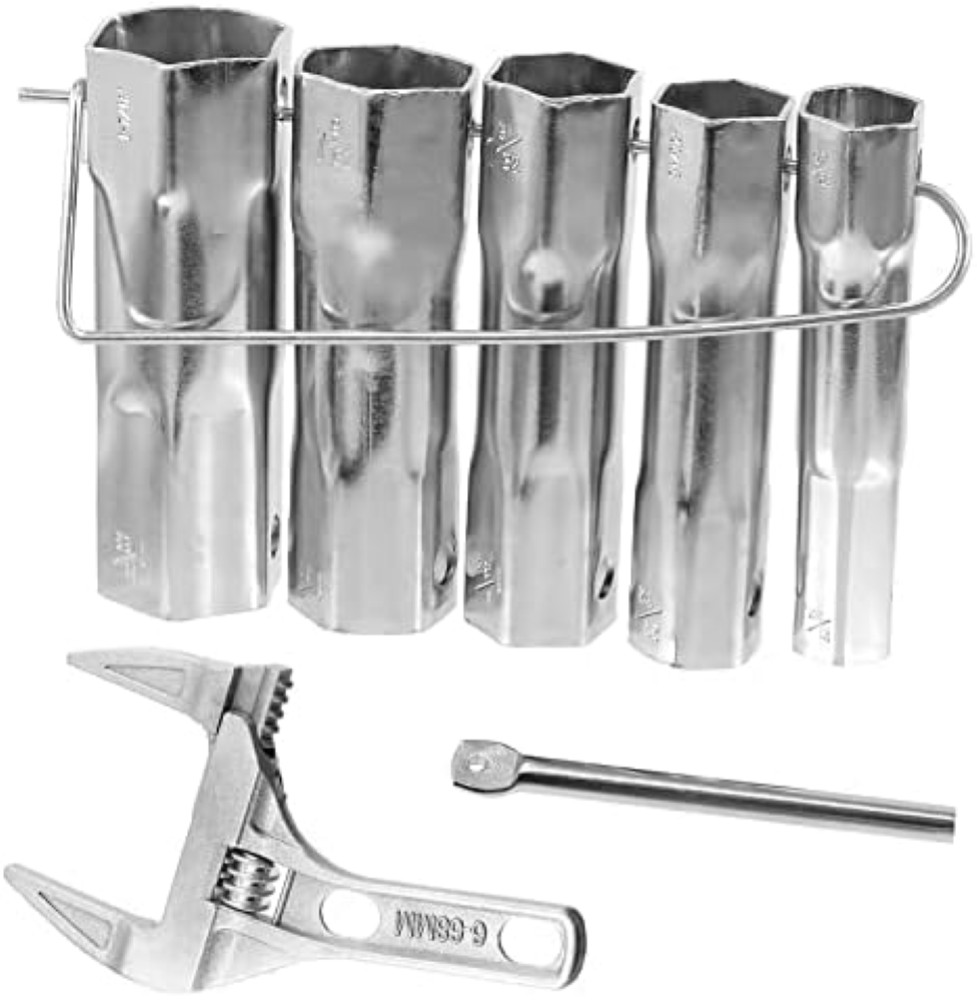 Set Professionale Swpeet: 6 Chiavi a Bussola Inox per Valvole Doccia