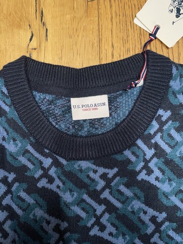 ๐บ๐ธ US Polo Assn. Man Sweater Blue Green Size M - Brand new - Picture 4 of 5