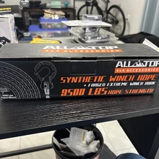 ALL-TOP Synthetic Winch Rope Cable Kit: 1/4" x 50 ft 9500LBS Winch Line