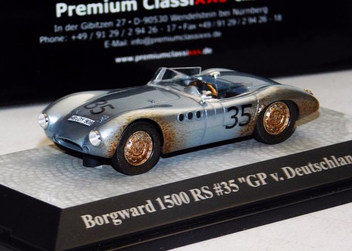 BORGWARD 1500 RS #35 GERMANY GP 1958 DIRTY PREMIUM CLASSIXXS LIM. 18131 1/43