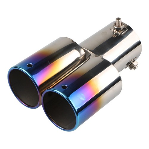 Universal Car Exhaust Muffler Tip Round Stainless Steel Car Tail Rear Chrome - Picture 19 of 36