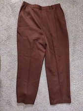 Frayne Petites Brown Pull Up Women's Pants Slacks Size 16P Made in USA