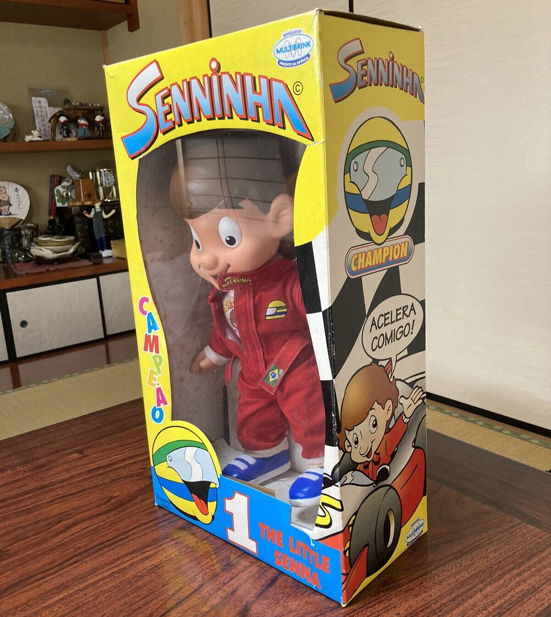 Ayrton Senna Senninha Figure Doll With Box Height 15.7in McLaren 