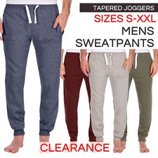Mens Jogger Small Medium Large XL XXL Tapered Jogpants Tracksuit Bottoms SALE UK