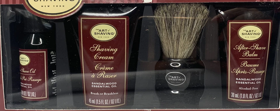 NEW The Art of Shaving Sandalwood Essential Oil Starter Kit Travel Size Dad Guft - Image 2 of 4