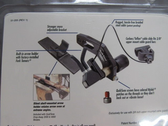 NAP Quicktune 2000 Drop Away Arrow Rest Left Hand 60-311 - Image 3 of 4