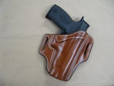 S&W Smith & Wesson M&P M2.0 Leather 2 Slot Molded Pancake Belt Holster TAN RH