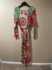 SEXY DIVA MULTI-COLOR MAXI DRESS SIZE 3X "RUNS SMALL" FITS XL