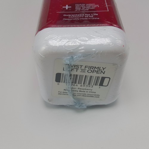 Botella de agua cuadrada limpio filtro libre de BPA infusor de frutas plástico azul 25 oz CUZN - Imagen 3 de 6