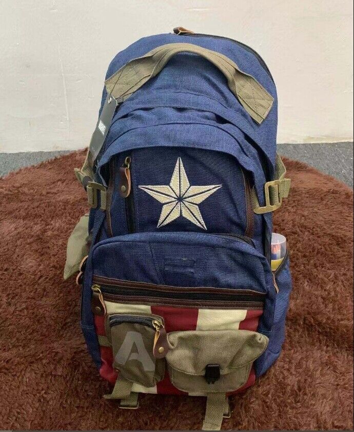 Marvel Captain America Backpack Avengers Zipper Schoolbag  display picture 1