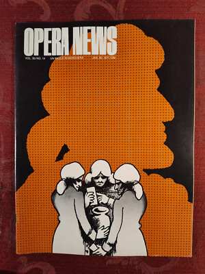 The Met Met Opera Week 30 Rare METROPOLITAN OPERA NEWS Magazine