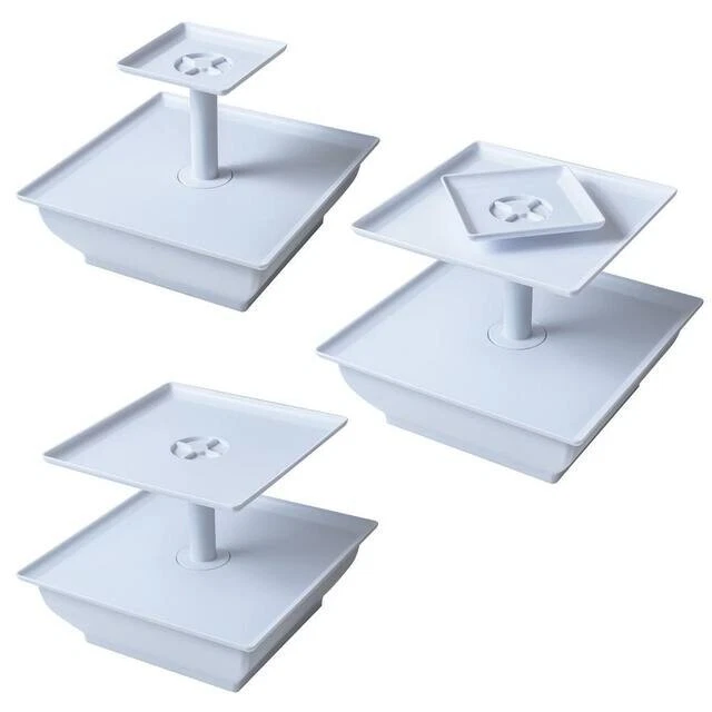 Soporte plegable de postre para pastel de nivel con base de fiesta de almacenamiento automático cupcake Foto 3 de 3