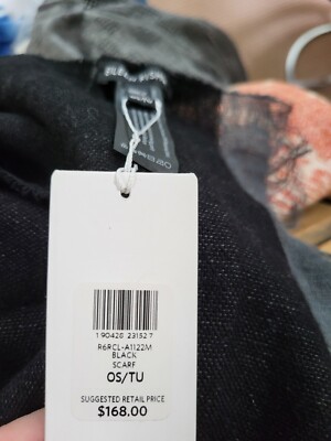 NWT Eileen Fisher Reclaimed Cashmere and Linen Wrap/Scarf in Black NWT Eileen Fisher Reclaimed Cashmere and Linen Wrap/Scarf in Black