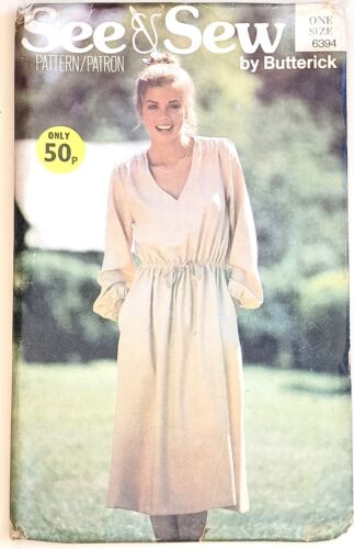 UNCUT See & Sew 6394 Summer Jersey Knit T Shirt Stretch Pullover Dress 6-14 - Picture 1 of 3