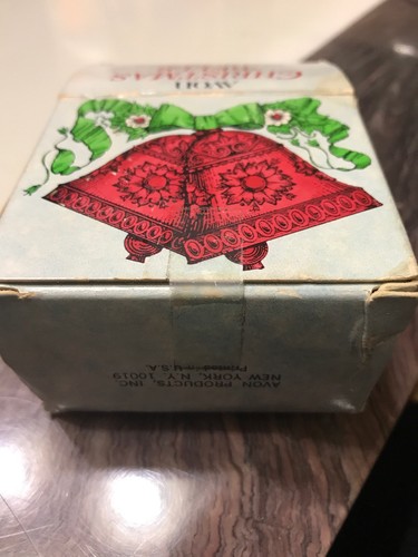 Avon Christmas Bells Decanter Sweet Honesty Cologne 1 Fl Oz. Vintage NEVER USED - Picture 5 of 6