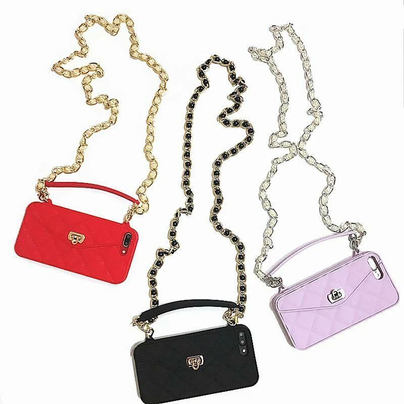 Bandolera Correa Bolso Cartera Cadena Billetera Estuche Para iPhone 16 15 14 13 12Pro Max Foto 4 de 4