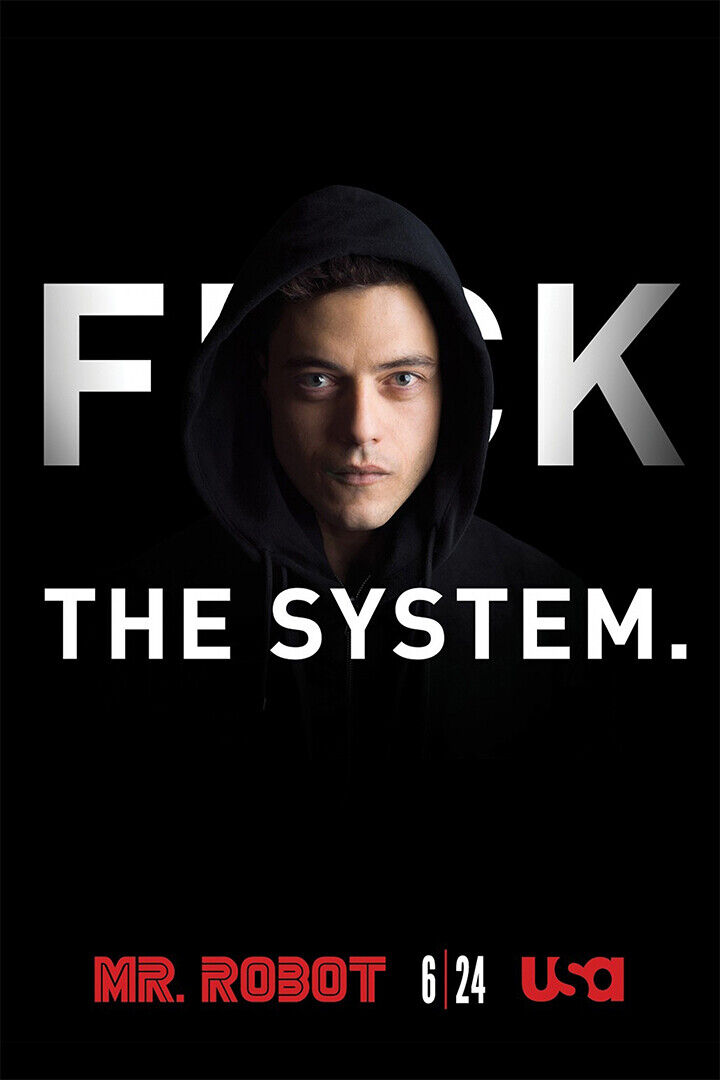 Mr. Robot Season 1 Rami Malek Tv Art Wall Indoor Room Outdoor - POSTER  20x30