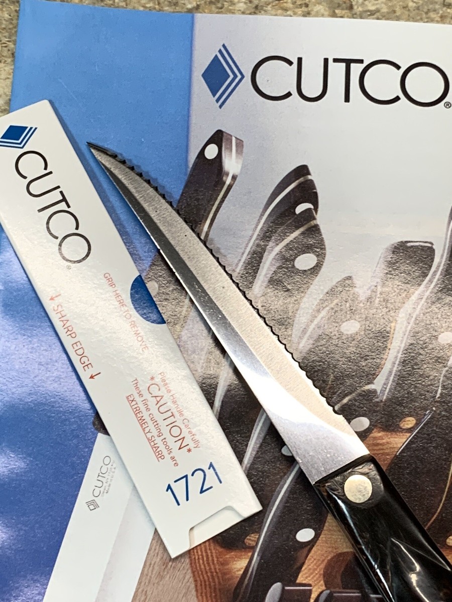 CUTCO 1721 Trimmer Knife Factory Fresh! Classic/Brown/Orange Swirl