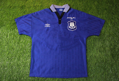 EVERTON ENGLAND 1995-1997 FA CUP FINAL FOOTBALL SHIRT JERSEY HOME UMBRO SIZE M