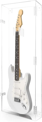 Guitar Display Case Acrylic Wall Mount Holder Rack Electric Cabinet Shadow Box