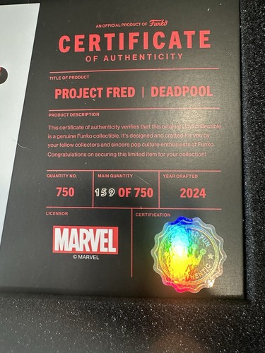 SDCC 2024 Exclusive Funko Project Fred Deadpool Limited Edition 750 In Hand - Bild 14 von 15