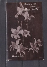 SOUTH AUSTRALIA, 1908 Birthday ppc. Gladiolas, 1d. ADELAIDE cds. to Victoria.