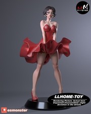 Statua Betty Boop 1/24 NSFW stampa 3D resina model kit figura non dipinta