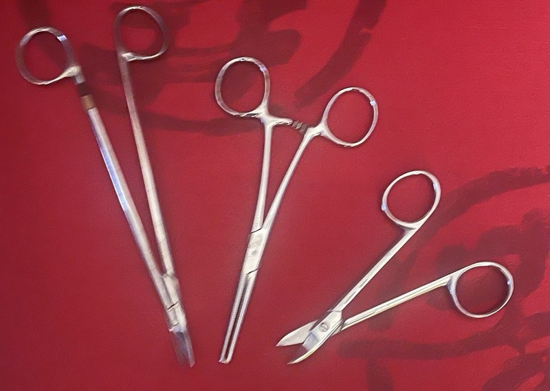 Dental Suture Scissors, Hemostats, SS Crown Trimming scissors- In Great Shape!