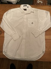 Chaps Ralph Lauren Collab Mens Dress Shirt White Size 16 34/35  Large