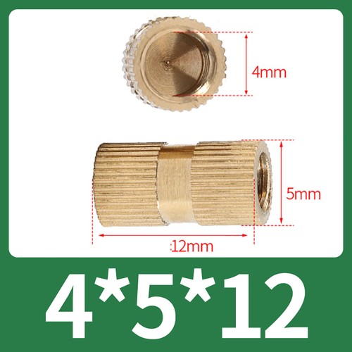 Solid Brass Round Knurled Nuts Blind Hole 4.8 Grades M3 M4 M5 M6 M8/5mm - 20mm - Picture 19 of 51