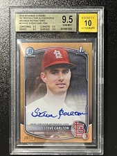 2025 Bowman Steve Carlton #CPR-SC Orange Refractor Autograph 09/25 BGS 9.5 Auto