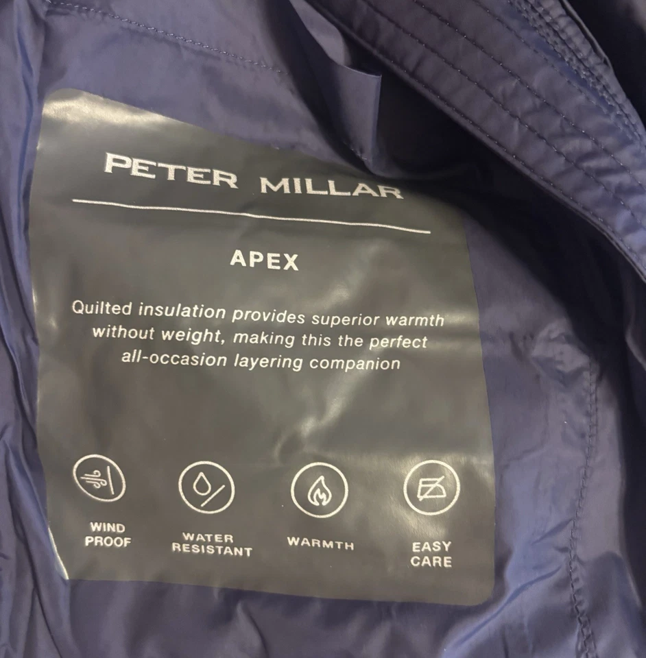 Scotty Cameron Gallery Puffer 海军蓝夹克 Peter Millar Apex 和平冲浪者 XL — 第 4/4 张图片