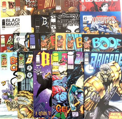 IMAGE COMICS 23 ISSUE LOT. BONE, BOOF, BADGER, BANISHED KNIGHTS & MORE