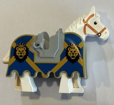 LEGO Minifigure White Horse With Lion Knight Barding Castle 6091 / 6095