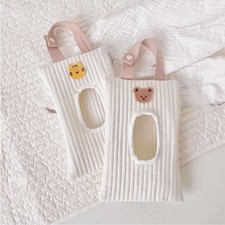 Travel Baby Wipes Case with Zipper Embroidered Portable Loop Refillable Baby